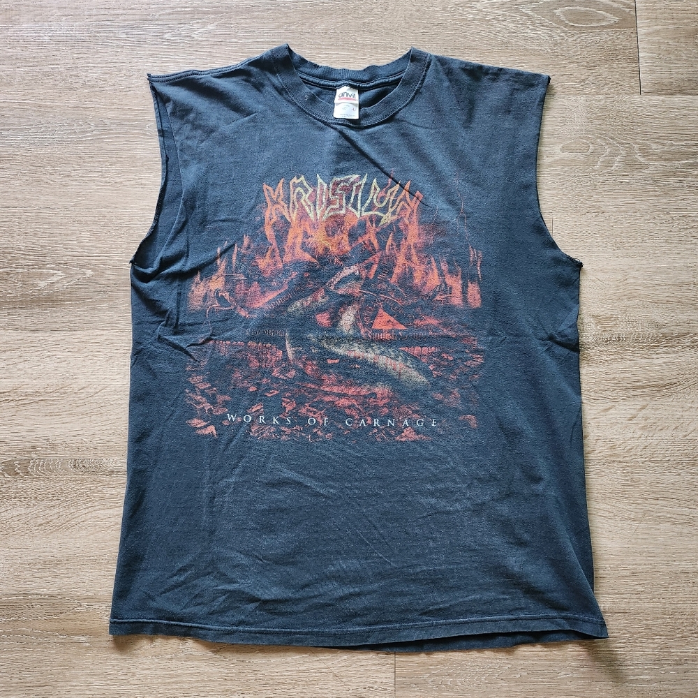 Y2K Krisiun Brazilian Death Metal Band Works Of Carnage Tshirt